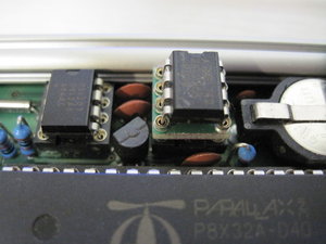 Der Adapter mit eingesetztem EEProm