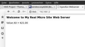 Ausgabe des micro Webservers im Browser
