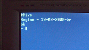 Hive-Prompt auf VGA, vergrößert