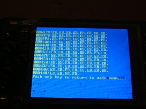 Bild 6 / Figure 6<br />Hexdump der 100 Speicherplätze / Hexdump of the 100 byte memory